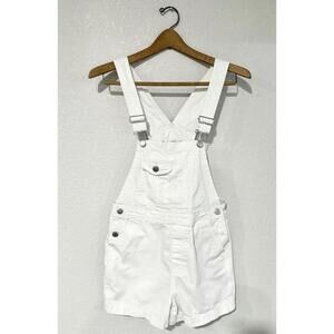 No Boundaries Overalls Shortalls Womens Juniors XS/XCH (1) White Denim Shorts